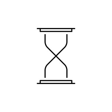 hourglass outline icon on white background