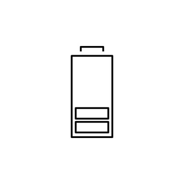 few batteries outline icon on white background