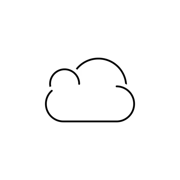 Cloud Outline Icon White Background — Stockový vektor