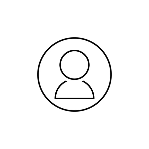 Contact Circle Outline Icon White Background — Stok Vektör
