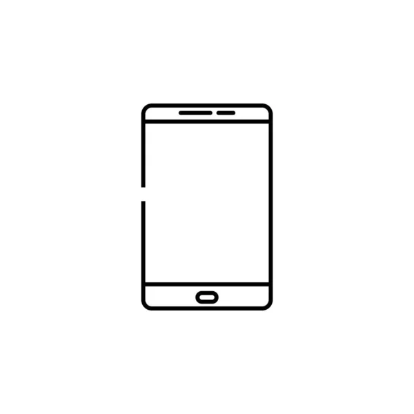 Иконка Смартфона Белом Фоне — стоковый вектор