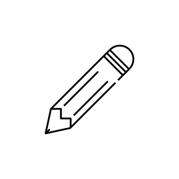 Pencil Outline Icon White Background — Stok Vektör