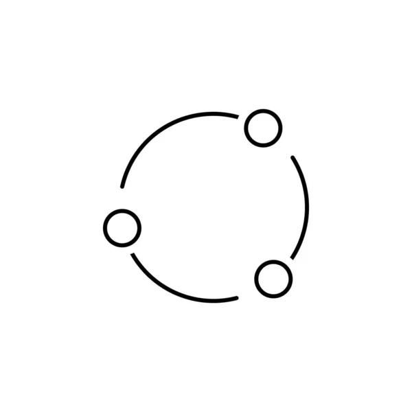 Κύκλος Εικονίδιο Περίγραμμα Κουκίδων Λευκό Φόντο — Διανυσματικό Αρχείο