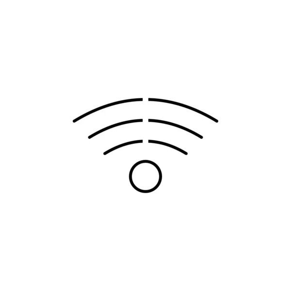 Wifi Signal Outline Icon White Background — Stockový vektor