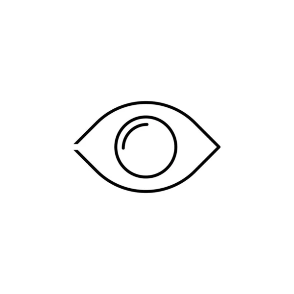 Eye Outline Icon White Background — Archivo Imágenes Vectoriales