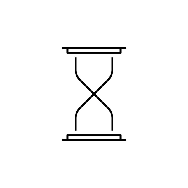 Hourglass Outline Icon White Background — Vetor de Stock