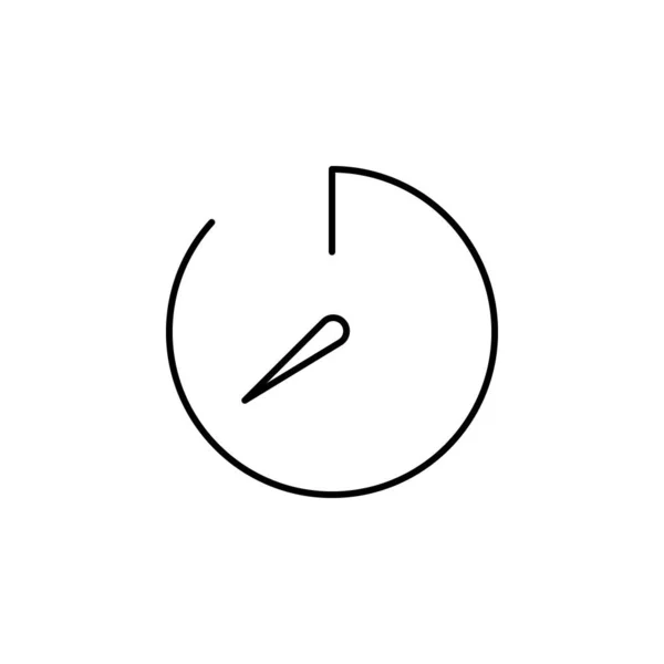 Stopwatch Outline Icon White Background — Archivo Imágenes Vectoriales