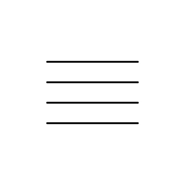 Lines Outline Icon White Background — Stockový vektor