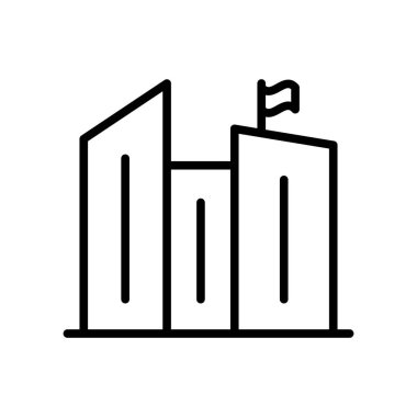 Construction buildings USA icon. Simple line, outline vector elements of America icons for ui and ux, website or mobile application on white background