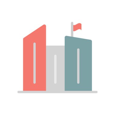 Construction buildings USA icon. Simple color vector elements of America icons for ui and ux, website or mobile application on white background