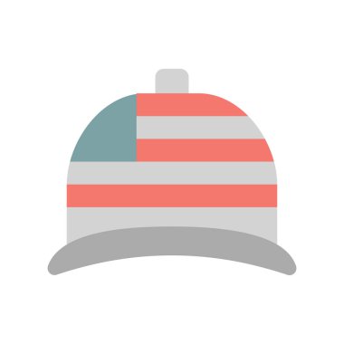 Hat USA flag icon. Simple color vector elements of America icons for ui and ux, website or mobile application on white background