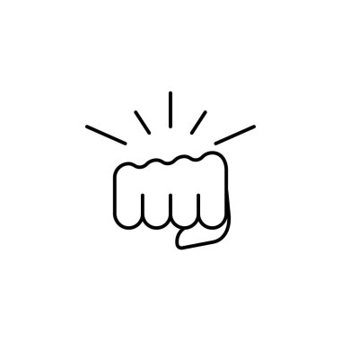 Fighting, hands icon. Simple line, outline vector of addiction icons for ui and ux, website or mobile application on white background