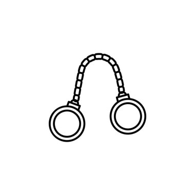 Handcuffs icon. Simple line, outline vector of addiction icons for ui and ux, website or mobile application on white background