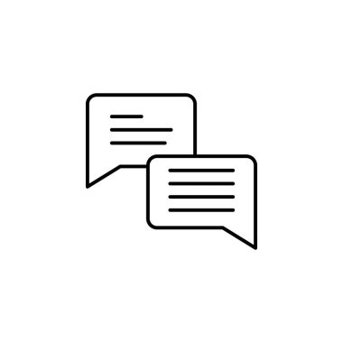 Chatting icon. Simple line, outline vector of addiction icons for ui and ux, website or mobile application on white background