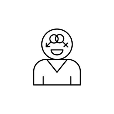 Sex icon. Simple line, outline vector of addiction icons for ui and ux, website or mobile application on white background