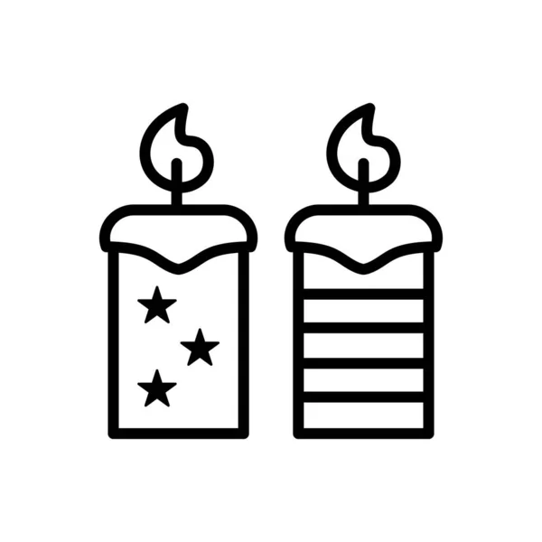 Candles Usa Flag Icon Simple Line Outline Vector Elements America — 图库矢量图片