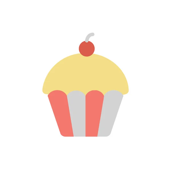 Food Cake Cherry Icon Simple Color Vector Elements America Icons — Stockvektor