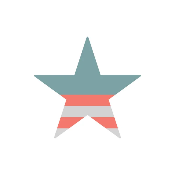 Star Favorite Usa Flag Icon Simple Color Vector Elements America — Wektor stockowy