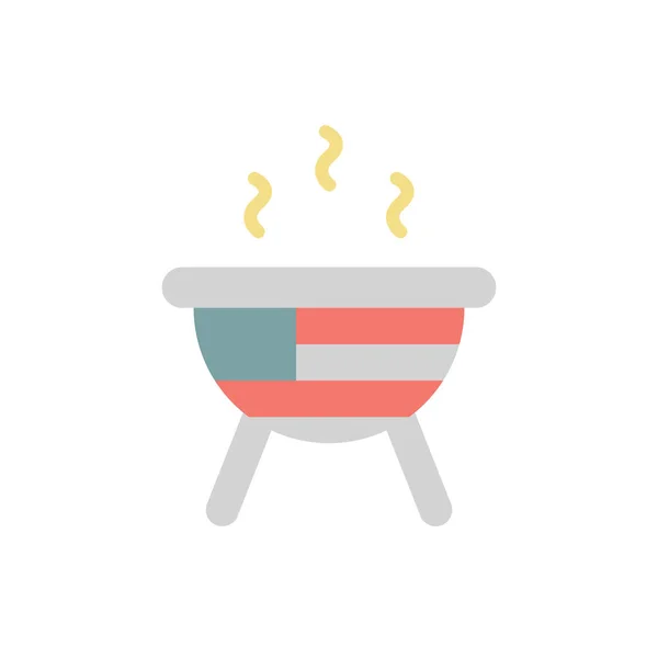 Food Boiling Usa Flag Icon Simple Color Vector Elements America — Vettoriale Stock