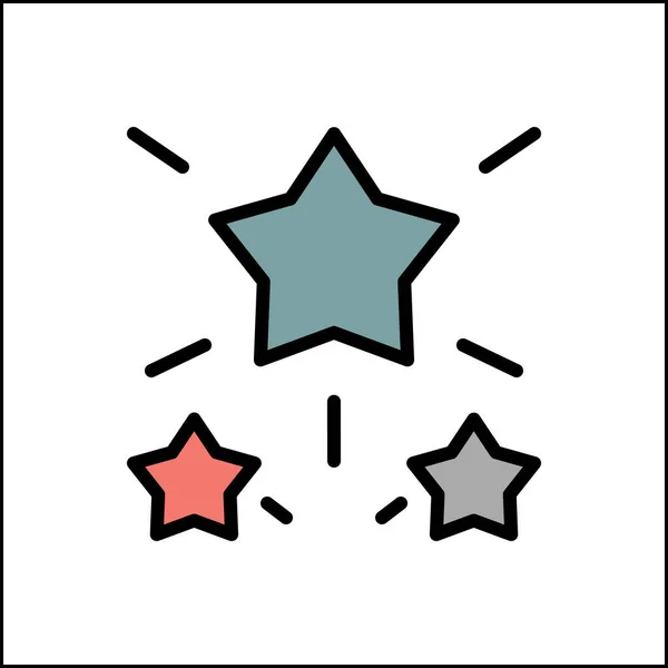Party Stars 4Th July Icon Simple Color Outline Vector Elements — 스톡 벡터