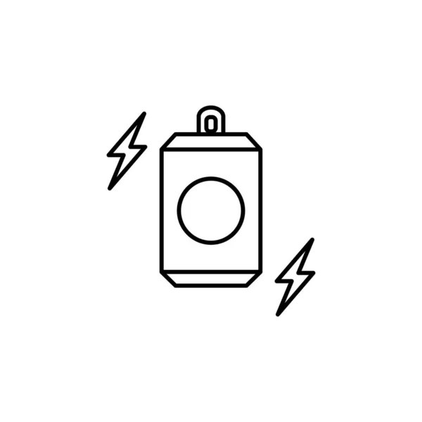 Metal Can Energy Drinks Icon Simple Line Outline Vector Addiction — Stockvector