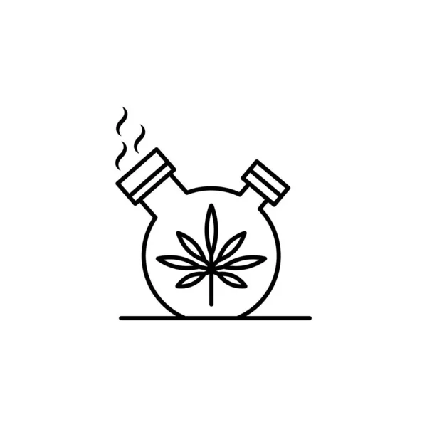 Bong Icon Simple Line Outline Vector Addiction Icons Website Mobile — ストックベクタ