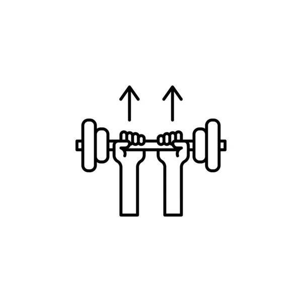 Dumbbell Icon Simple Line Outline Vector Addiction Icons Website Mobile — 图库矢量图片