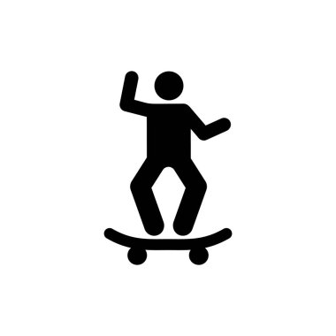 Man skateboard skate adventure icon. Element of pictogram adventure illustration vector