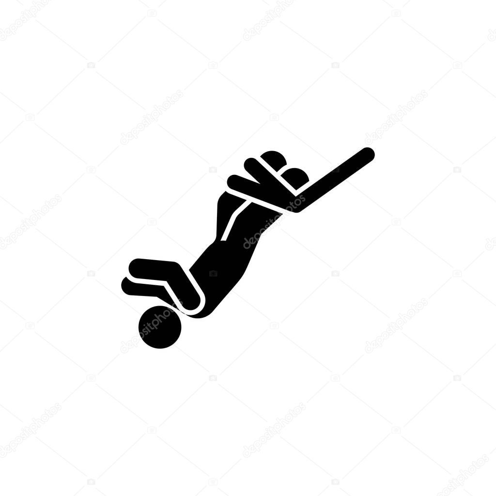 Man adventure bungee jumping icon. Element of pictogram adventure illustration vector