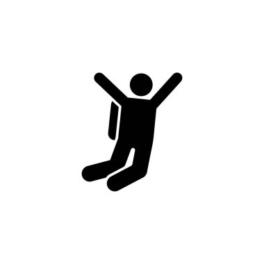 Man adventure flying icon. Element of pictogram adventure illustration vector