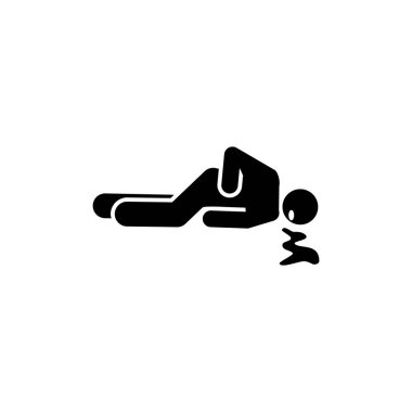 Body, bleeding, corpse, bleeding icon. Element of aedes mosquito and dengue icon. Premium quality graphic design icon. Signs and symbols collection icon for websites, web design on white background