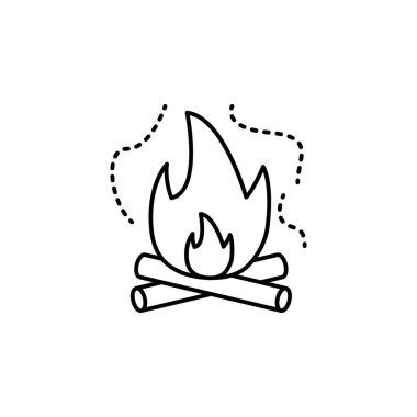 air pollution, fire, burn icon. Element of air pollution for mobile concept and web apps icon. Thin line icon for website design and development, app development on white background