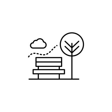air pollution, park, tree icon. Element of air pollution for mobile concept and web apps icon. Thin line icon for website design and development, app development on white background
