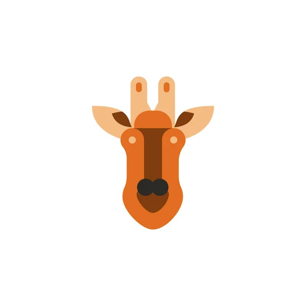 Giraffe Africa Animal Icon Element Color African Safari Icon Premium — Vector de stock