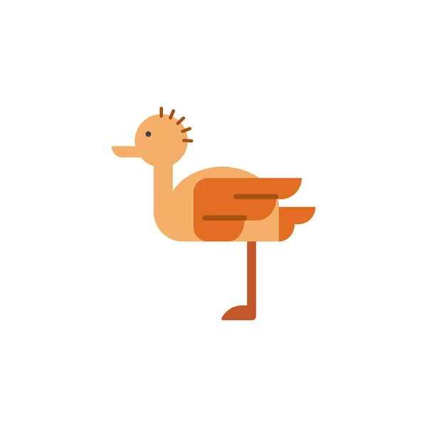 Ostrich Bird Animal Icon Element Color African Safari Icon Premium — Stock Vector