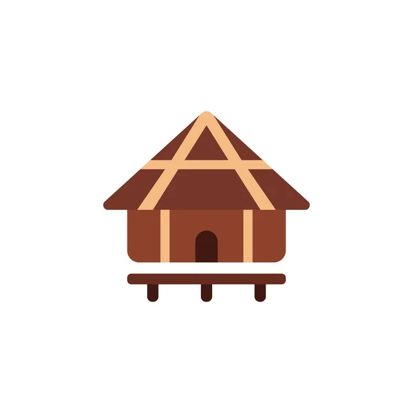 Hut Wood Storage Safari Icon Element Color African Safari Icon — Stock vektor