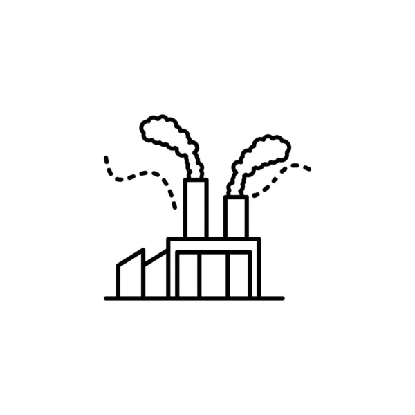 Air Pollution Factory Icon Element Air Pollution Mobile Concept Web — 图库矢量图片