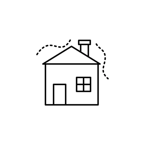 Air Pollution House Icon Element Air Pollution Mobile Concept Web — 스톡 벡터