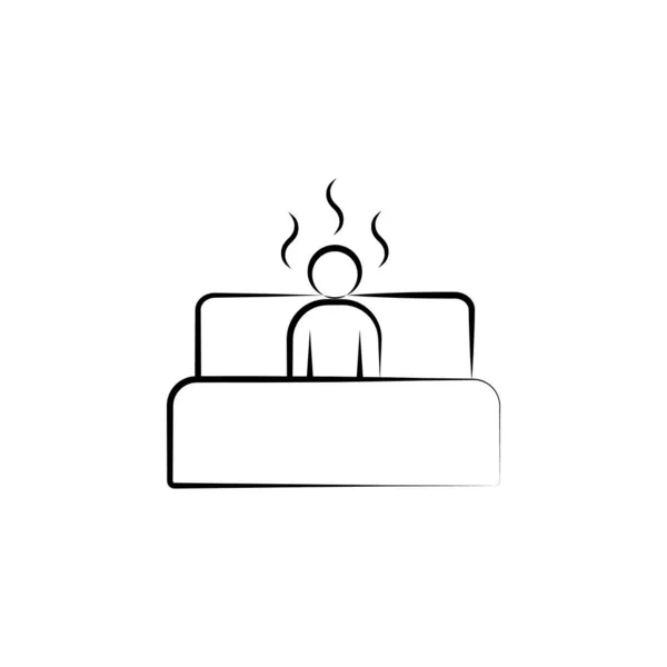 Sauna Hot Water Human Icon Element Alternative Medicine Icon Mobile — Vettoriale Stock