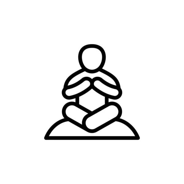 Meditate Alternative Medicine Icon Simple Line Outline Vector Elements Alternative — Image vectorielle