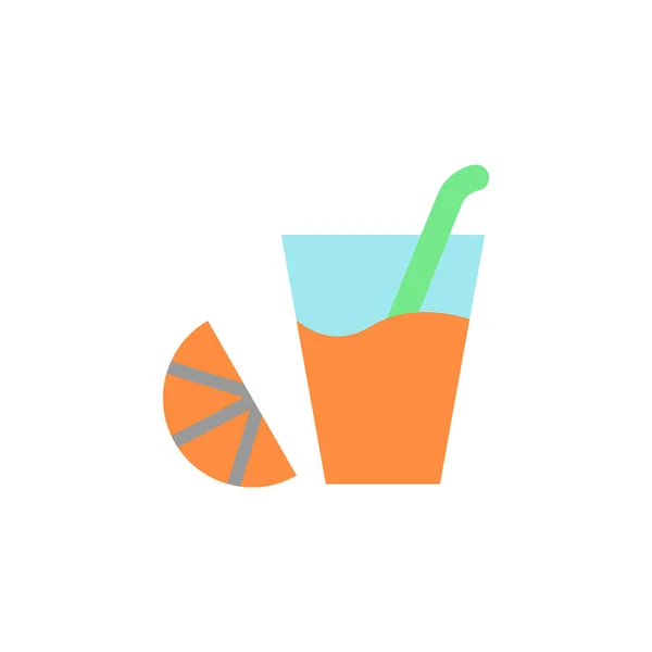 Drink Glass Orange Icon Simple Color Vector Elements Alternative Medicine — Stockvektor