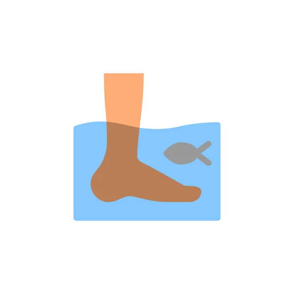 Икона Нарушения Кровообращения Ног Простые Цветовые Векторные Элементы Альтернативной Медицины — стоковый вектор