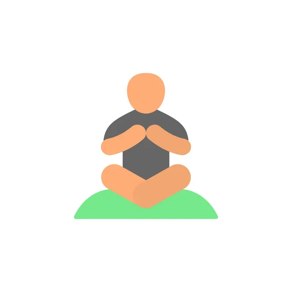 Meditate Alternative Medicine Icon Simple Color Vector Elements Alternative Medicine — Image vectorielle