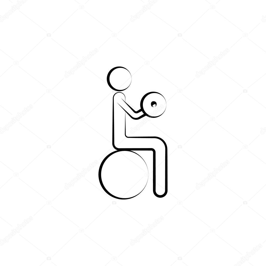 Exercise, alternative medicine icon. Element of alternative medicine icon for mobile concept and web apps. Thin line Exercise, alternative medicine icon can be used for web on white background