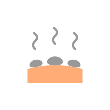 Massage stones hot icon. Simple color vector elements of alternative medicine icons for ui and ux, website or mobile application on white background