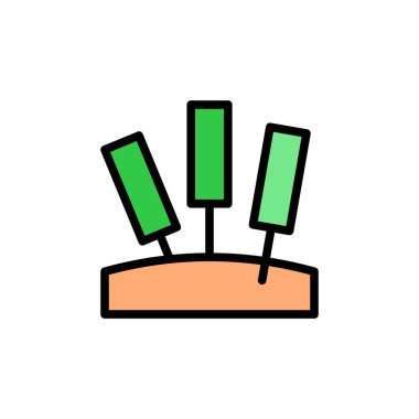 Acupuncture spine icon. Simple color with outline vector elements of alternative medicine icons for ui and ux, website or mobile application on white background