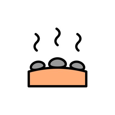 Massage stones hot icon. Simple color with outline vector elements of alternative medicine icons for ui and ux, website or mobile application on white background