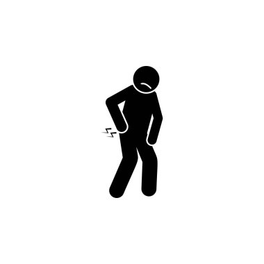 Kidney, ache, problem icon. Element of amyotrophic lateral sclerosis icon on white background