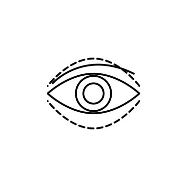 eye silicone surgery beauty icon. Element of beauty and anti aging icon for mobile concept and web apps. Thin line eye silicone surgery beauty icon can be used for web and mobile on white background