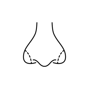 Nose esthetic surgery icon. Element of beauty and anti aging icon for mobile concept and web apps. Thin line Nose esthetic surgery icon can be used for web and mobile on white background